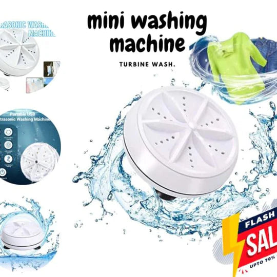 Mini Portable Washing Machine Ultrasonic Turbo Washer for Home and Tra –  Necessary Nest