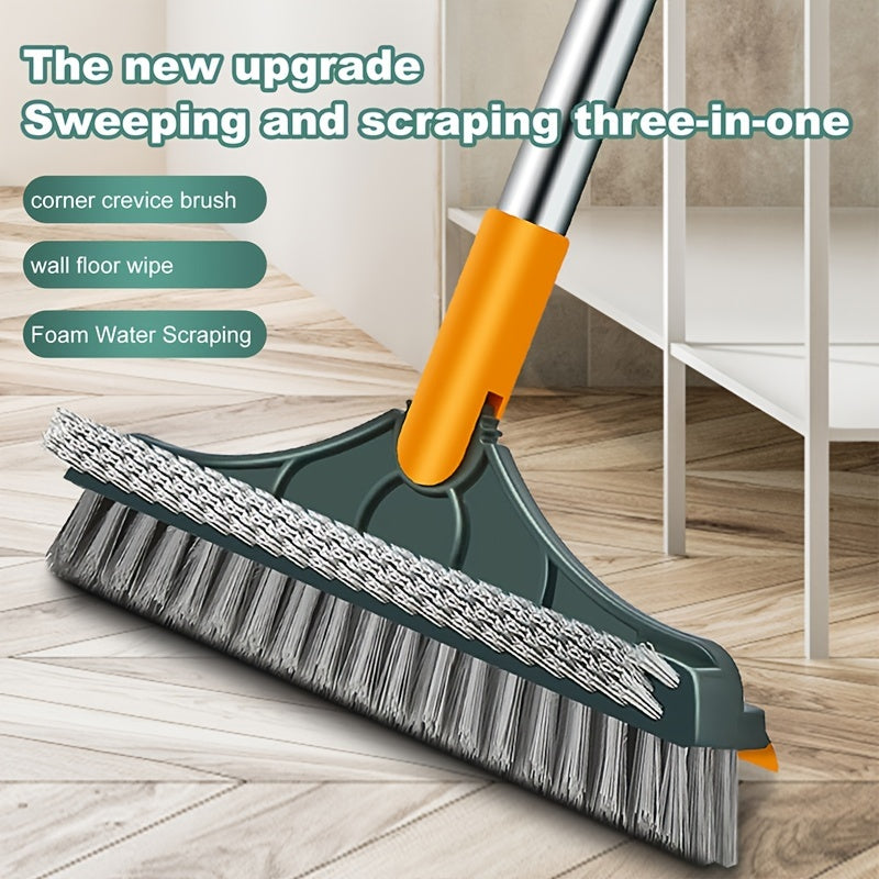No Knees Floor Scrub Brush with Steel Handle (2-Pack)